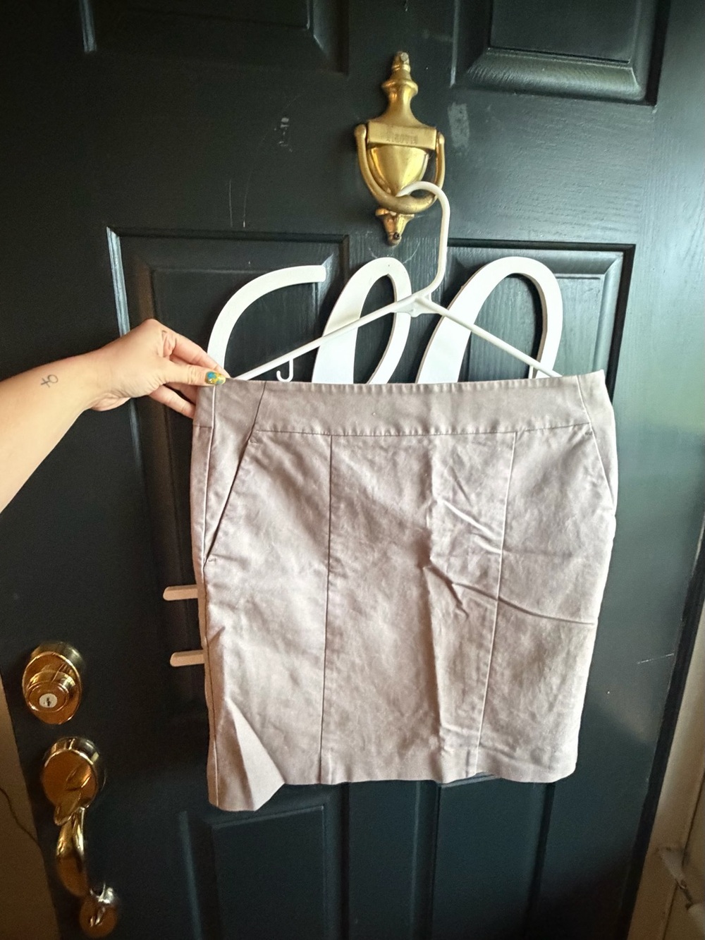 Ann Taylor Gray Mini Skort - Tailored Front Panel